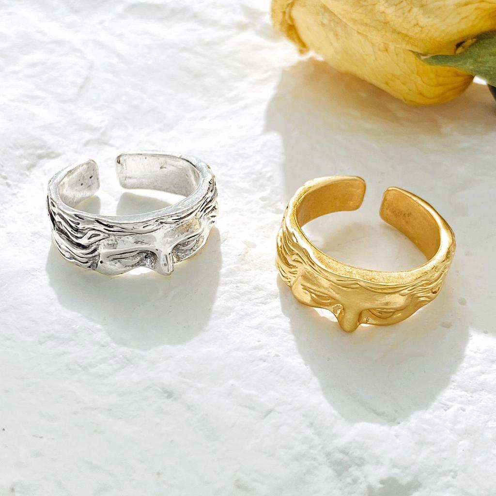 Элегантное кольцо-скульптура Венеры, модные открытые кольца с половиной лица, ювелирные изделия для женщин, регулируемый винтажный аксессуар