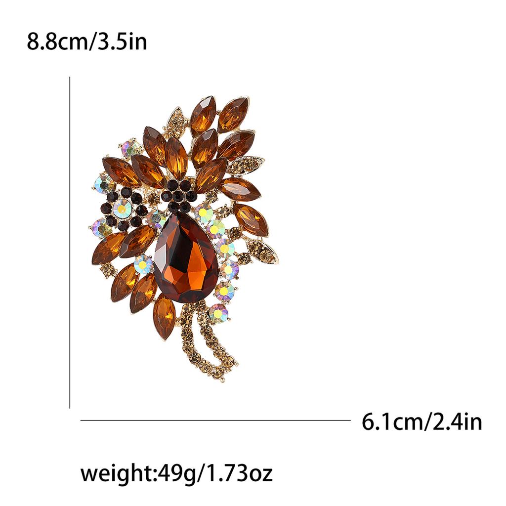 Африканский сплав горный хрусталь большая стеклянная брошь высокого класса изысканный женский шаль костюм пальто корсаж ювелирные изделия