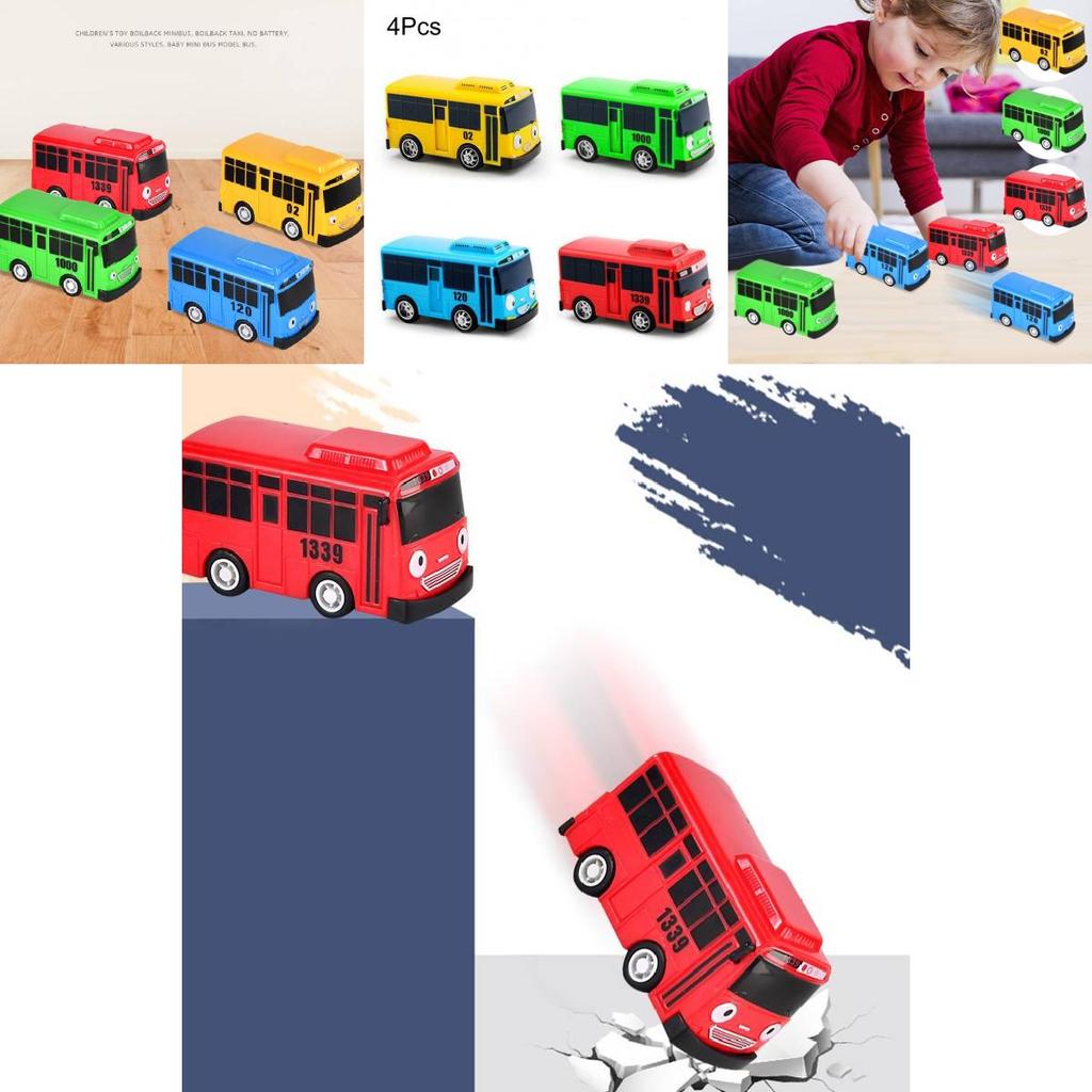 High-quality Mini Bus In Nine Colors With Working Doors Educational Toy Set