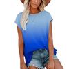 Womens Ladies Summer Solid Color Casual T-shirt Loose Multicolor Short Sleeve Top