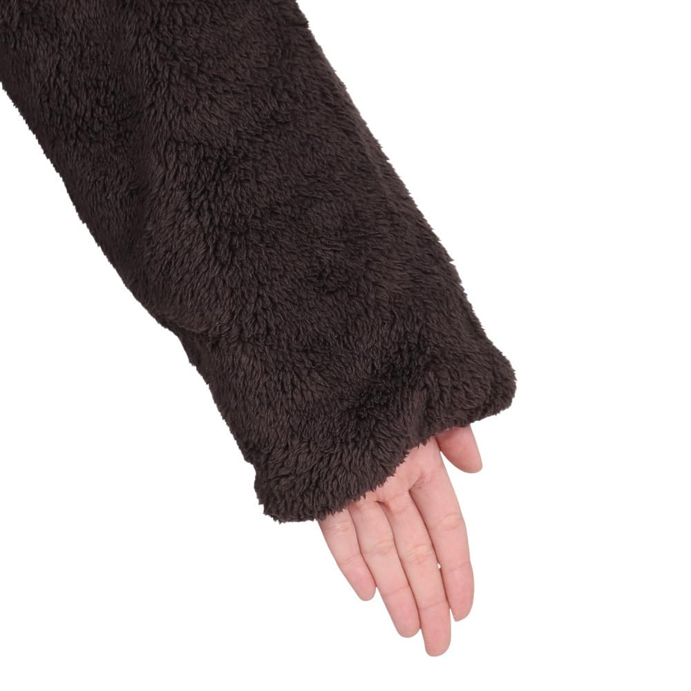 Флисовая куртка Elmo Fleece Reversible Blouson Long L [Chums] женская коричневая/бежевая