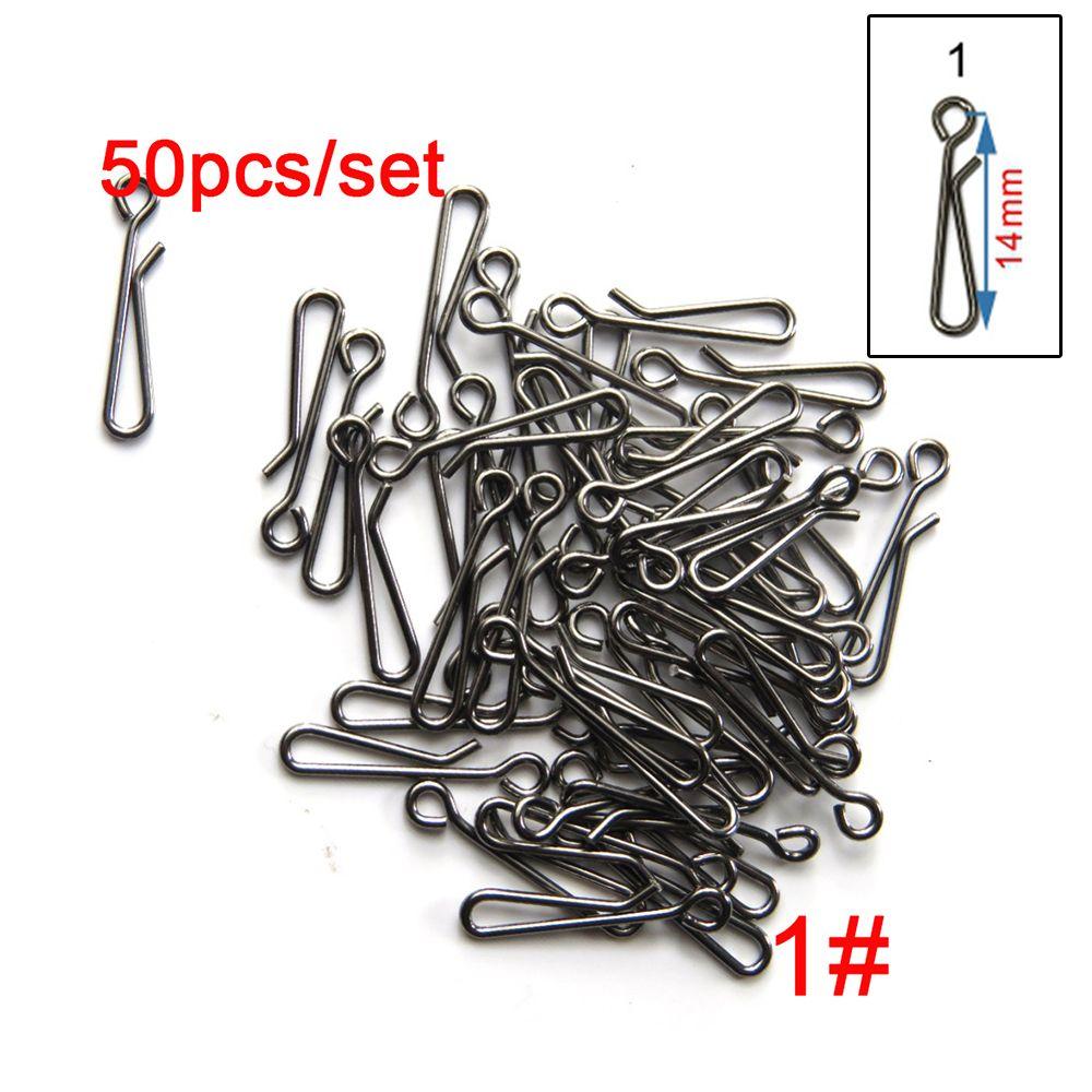 Portable Line tackle Stainless Steel Barrel Swivel Fast lock Connector Fishing Hanging Snap