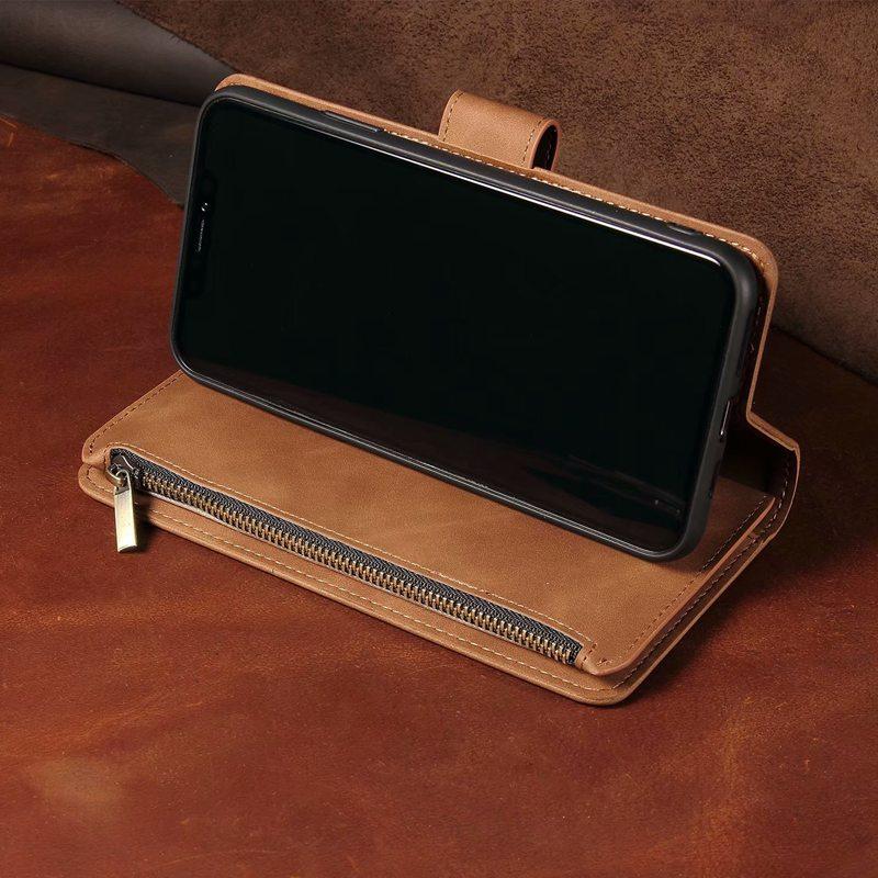 Деловой кожаный кошелек из искусственной кожи с откидной крышкой для телефона с держателем кредитной карты для iPhone Samsung Galaxy Xiaomi Redmi Huawei