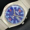 JAPAN VINTAGE RICOH R31 AUTOMATIC MENS BLUE COLOR DIAL WATCH a707730-1
