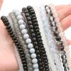 20Pcs Crystal Glass Beads Black White Grey Loose Space Beads for Bracelet Necklace DIY Jewelry Craft Making Accessories