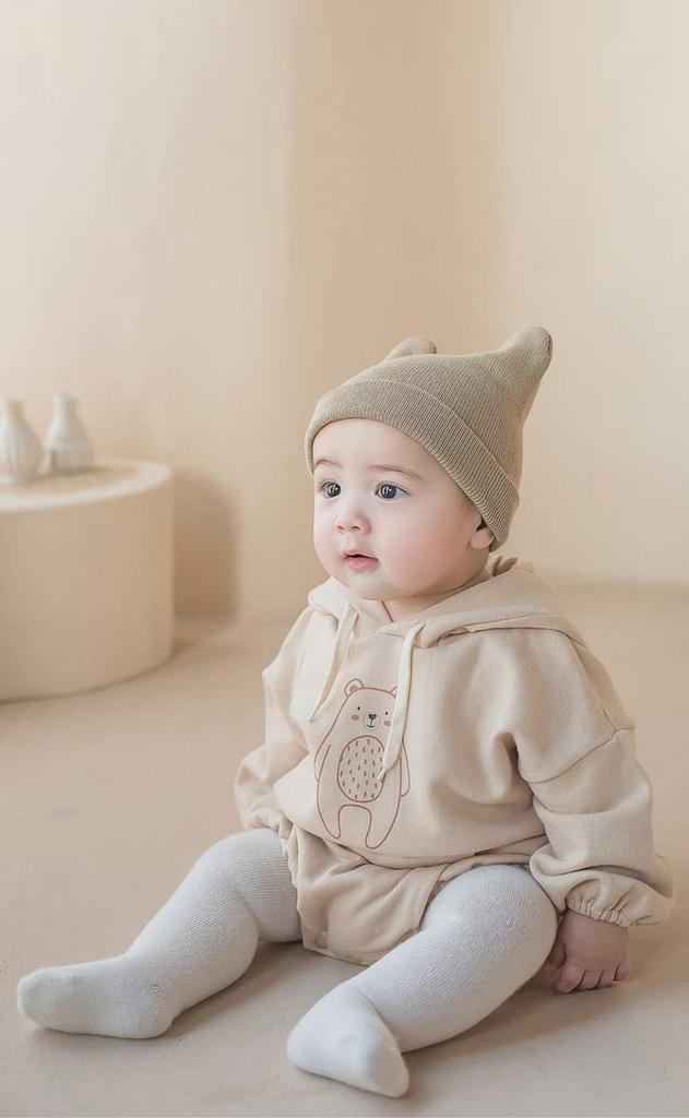 Authentic HAPPY PRINCE Knitted Bear Korean Clothing Cap, Baby/Kids, Children's (BEIGE)