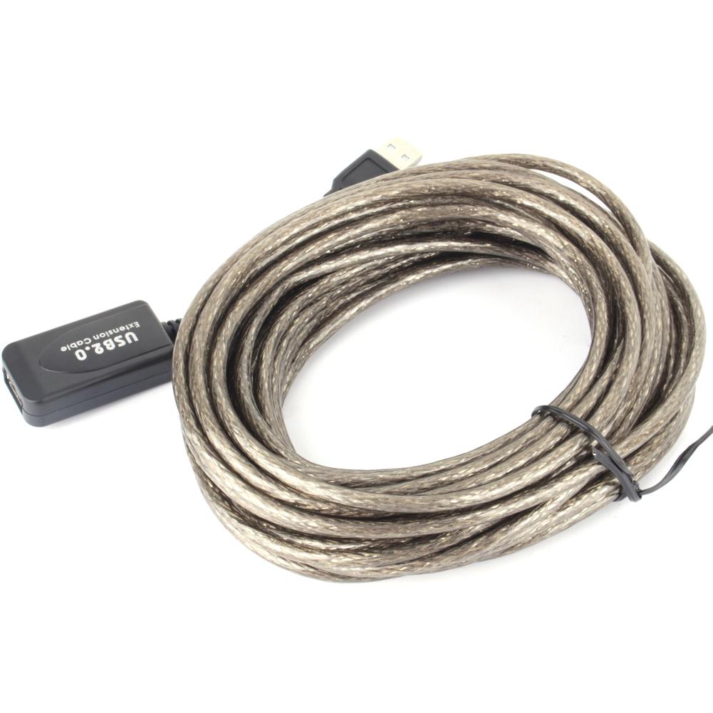 10M USB 2.0 Тип A Мужской-Женский Удлинительный Кабель Шнур Черный