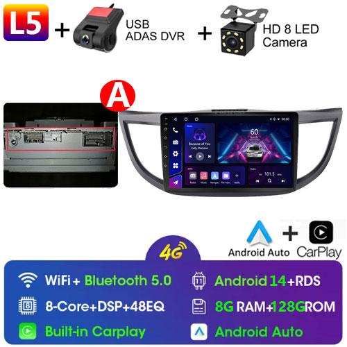 Android 14 для Honda CR-V CRV 2012 - 2015 GPS Carplay Авто Радио Мультимедиа Видео Плеер Стерео WIFI 4G BT RDS 7862S