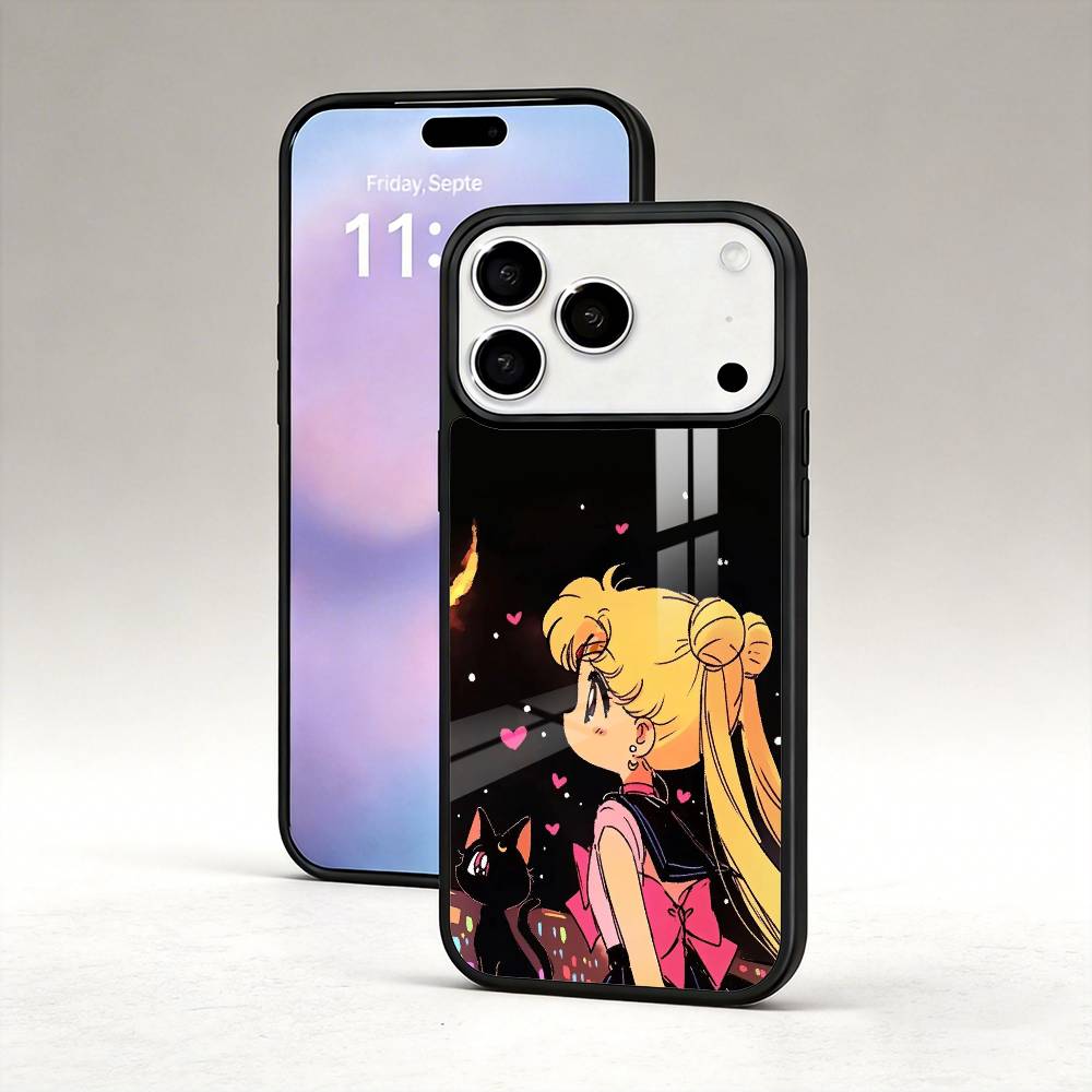 S-Sailor-M-Moon Anime Phone Case For iPhone17,16,15,14,13,12,Pro,Max,Magnetic For Magsafe Wireless Charging