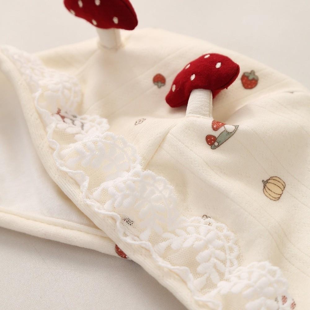 Earflap Newborn Baby Hat Windproof Mushroom Lace Hat Durable Baby Earflap Hat Shower Gift