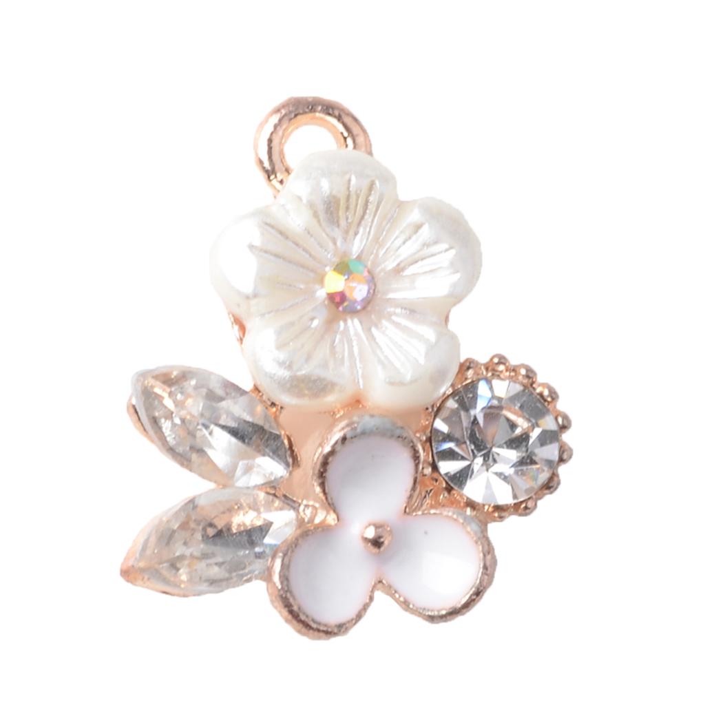 10 упаковок эмалированных подвесок в виде цветов с жемчугом и пуговицами «сделай сам», одежда, обувь, украшения для сумок