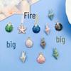 Trending Alloy Drip Oil Ocean Starfish Seashell Pendant Hair & Jewelry DIY Accessory