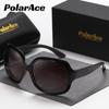PolarAce Unisex Large Oval Frame Resin Polarized Sunshade Sunglasses, UV400