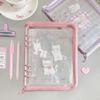 Cat A5 Binder Photocard Collect Book Glitter Photo Transparent Album Postcards Storage Book