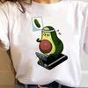 Avocado Funny Women T-Shirts Girl Harajuku Ullzang Graphic Cute Grunge Top Female T Shirt Summer Casual O-Neck Lady Tee Clothing