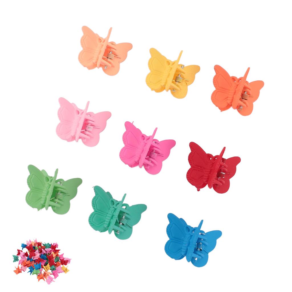 100pcs Mini Butterfly Hair Claw Clips Matte Adorable Hair Accessories Small Hair Clips for Women Gir