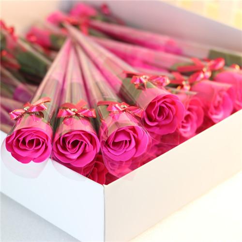 Valentine's Day Artificial Soap Rose Flower Birthday Gift DIY Wedding Bouquets Decoration Home Festival Party Decoration