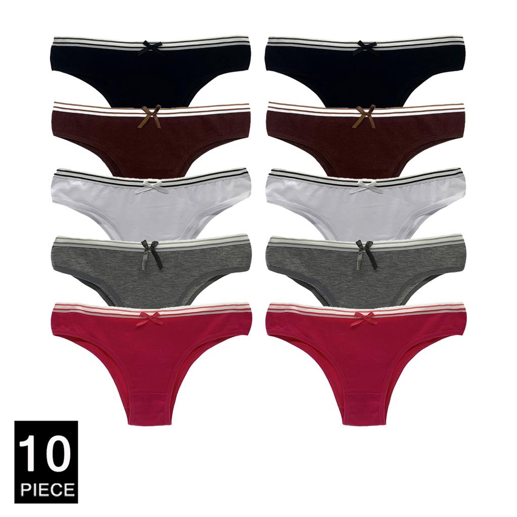 Panties for Woman Cotton Sexy Underwear Ladies Bikini Girls Briefs Soft Knickers Low Waist Intimates Lingerie 10Pcs/set
