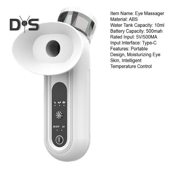 Heated Nano Eye Mist Sprayer Portable Eye Moisturizer And Soother with Hot Cold Compression Modes Rechargeable Drops Steamer for Dry Eye Relief