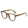 Women's European/American Black Oval Glasses Frame with Rivet and Blue Light Blocking