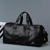 Мужская дорожная сумка из ПУ большой вместимости с отделением для влажных/сухих вещей, сумка через плечо, спортивное снаряжение высокого класса для фитнеса.
