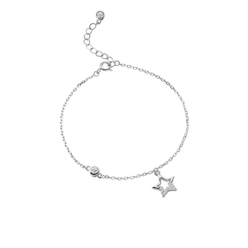 ANENJERY Браслет Hollow Star Zircon для женщин, милый, универсальный, новый браслет, подарок