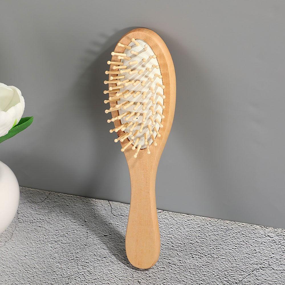1Pc Paddle Cushion Massage Brush Hair Loss Bamboo Comb New Wood Comb  Hair Scalp