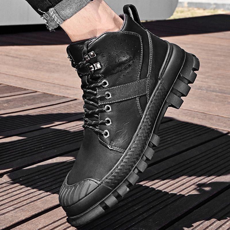 Retro Martin Boots Men's Motorcycle Tooling Boots Autumn