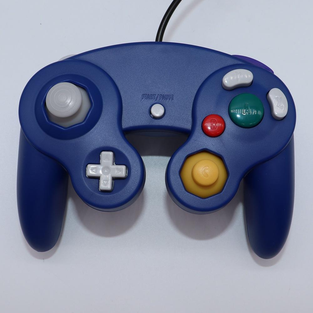 NGC Game Console Handle NGC Single Point Three Point Handle Blue Black and White Silver GameCube