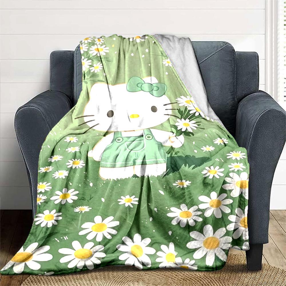 1 шт. Плед Hello Kitty Легкий фланелевый плед для дивана, кровати, путешествий, кемпинга, гостиной, офиса, дивана, кресла