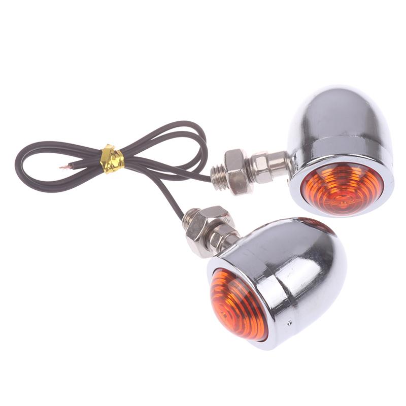 2 шт. ретро мотоциклетные поворотники аксессуары для мотоциклов универсальные 12 В однопроводные поворотники огни для Cafe Racer