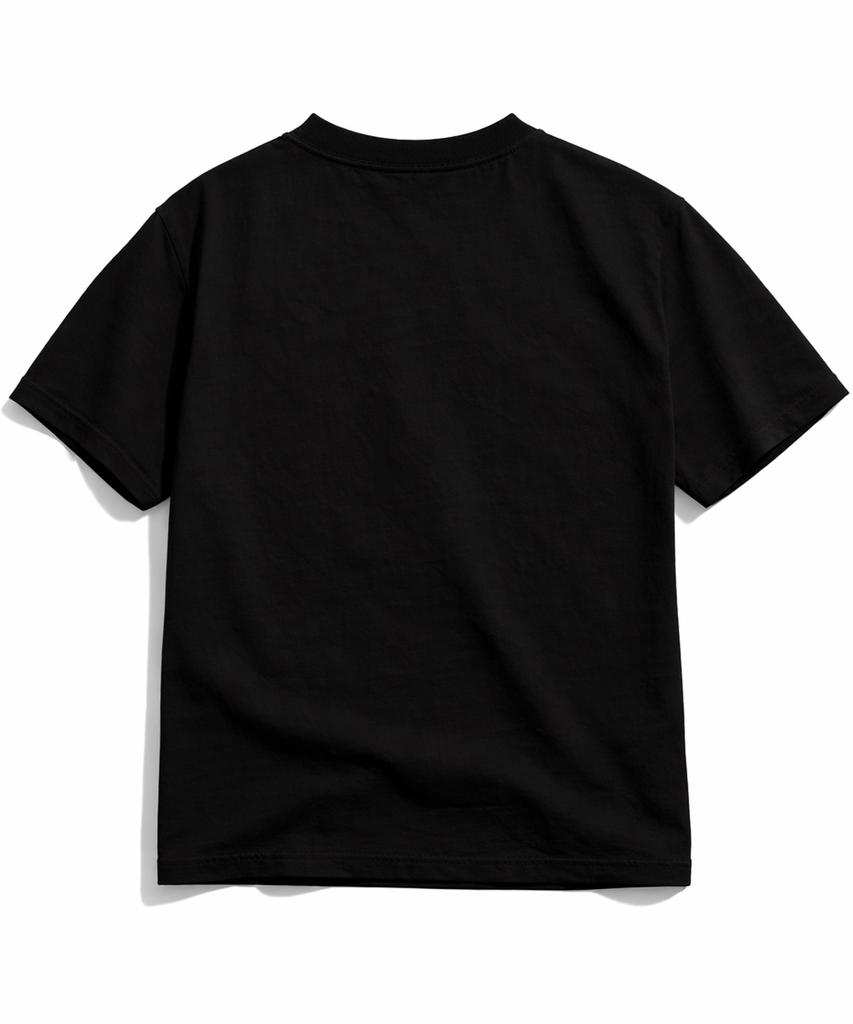 NP STUDIO Heart Stamp Oversized Short Sleeve T-Shirt [ Black ]