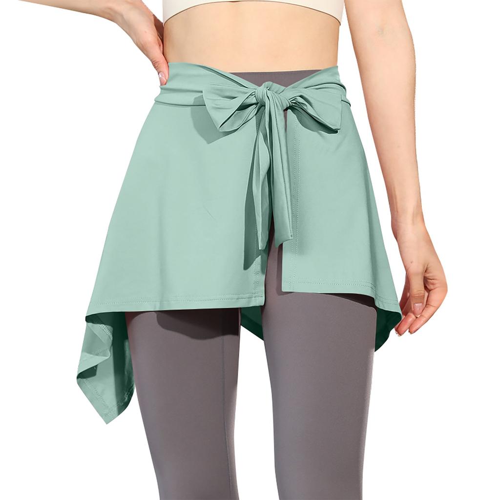 Женская юбка, эластичные брюки-кюлоты для йоги, женские спортивные шорты, легкие узкие однотонные бегуны с высокой талией