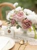 2 Pcs Silk Flowers Artificial Flower Wedding Centerpiece Flower Without Vase for Ceremony Reception Tabletop Mantel Archway Aisle