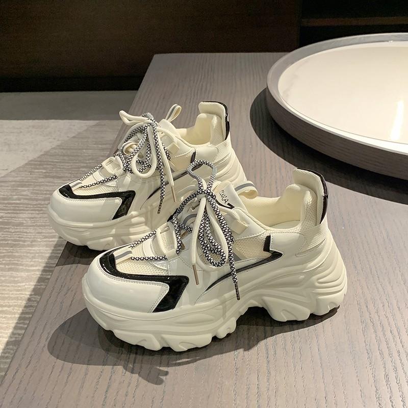 Обувь для папы из натуральной кожи на платформе, новая женская весенняя универсальная женская спортивная повседневная обувь