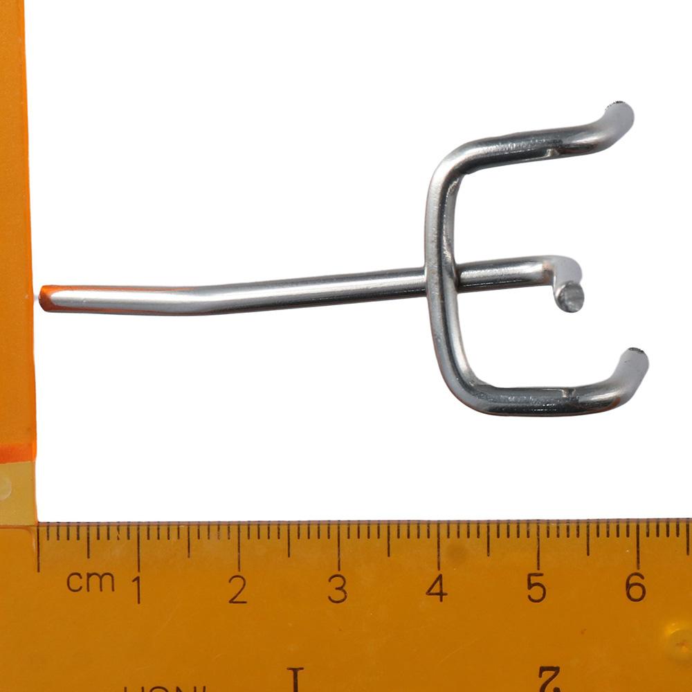 Серебряные крючки для витрин, вешалка для розничного магазина, подходит для стеллажей для хранения