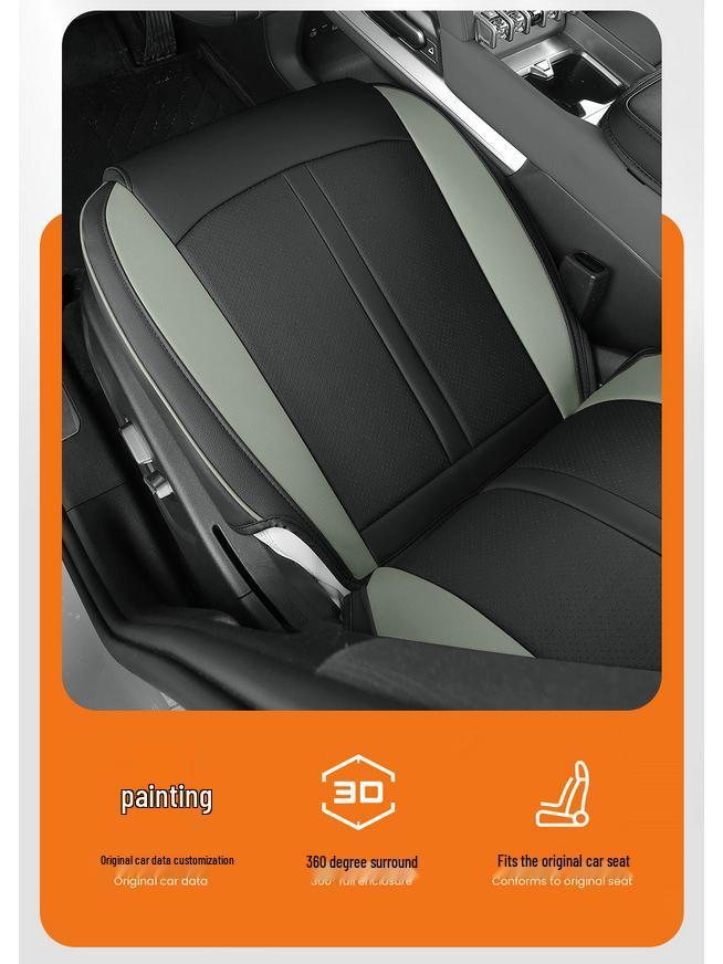 Уравнение Леопард Титан 3 Полностью Кожаный Дышащий Чехол на Сиденье Автомобиля для Всех Сезонов