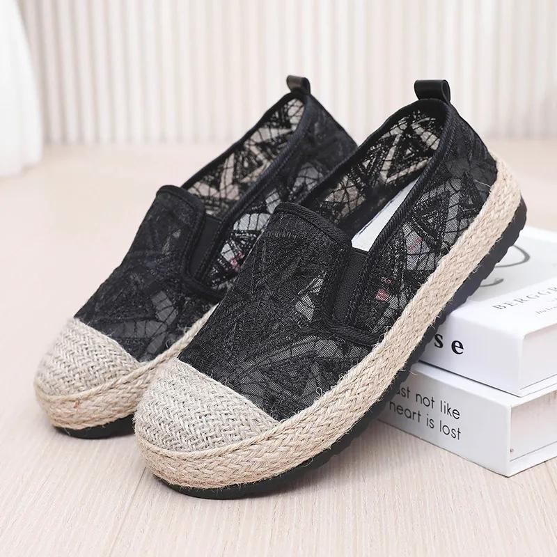 Модные весенне-летние новые женские модные универсальные туфли для рыбалки с неглубоким носком и мягкой сетчатой подошвой, дышащие туфли