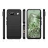 Carbon Case For Google Pixel 8A Flexible Silicone Carbon Cover - Black
