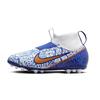 Mercurial Superfly 9 Jr Zoom Assassin 15 Academy CR7 AG Бутсы для искусственного газона с амортизацией средней высоты Детские футбольные бутсы Синий Белый DQ5322-182