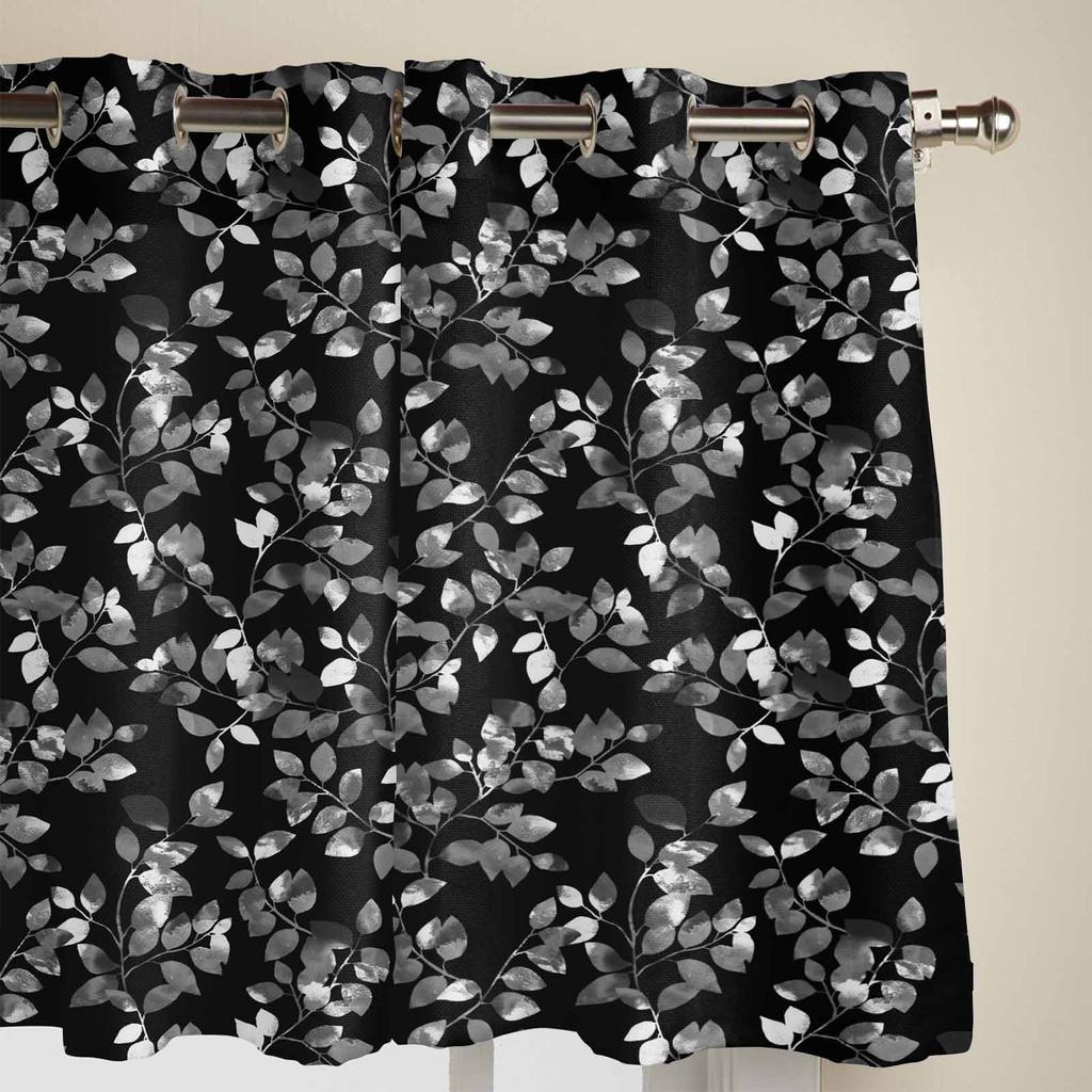 Оконные шторы с листьями и растениями для гостиной, роскошные занавески для спальни, кухонные жалюзи, шторы