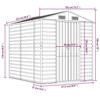 VidaXL Garden Shed, Tool Shed with Handles, Tool Shed with Sloping Roof, Terrace Storage Shed, Green 3188232