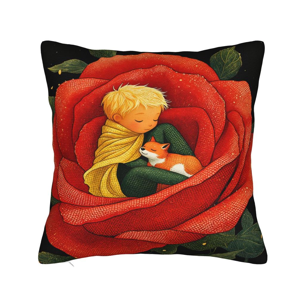 The Prince Fox Rose Pillow Case Soft Pillow Cover For Sofa Home Decoration Morden Pillowcases