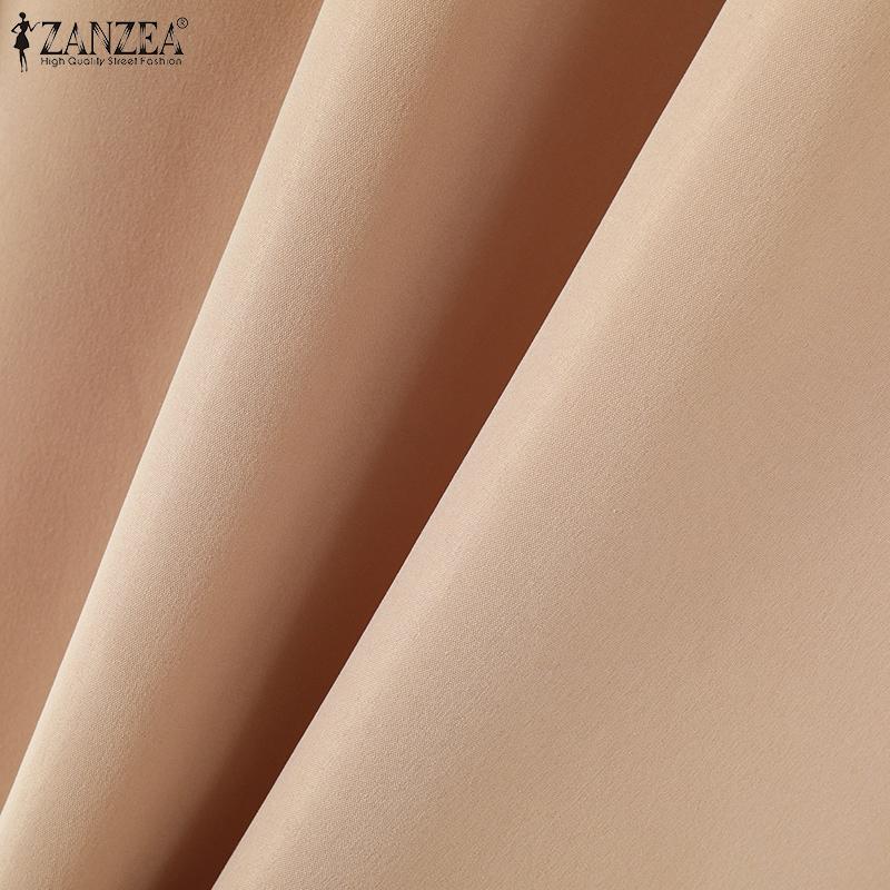 ZANZEA Женские летние комплекты из однотонных маек с V-образным вырезом и юбки А-силуэта