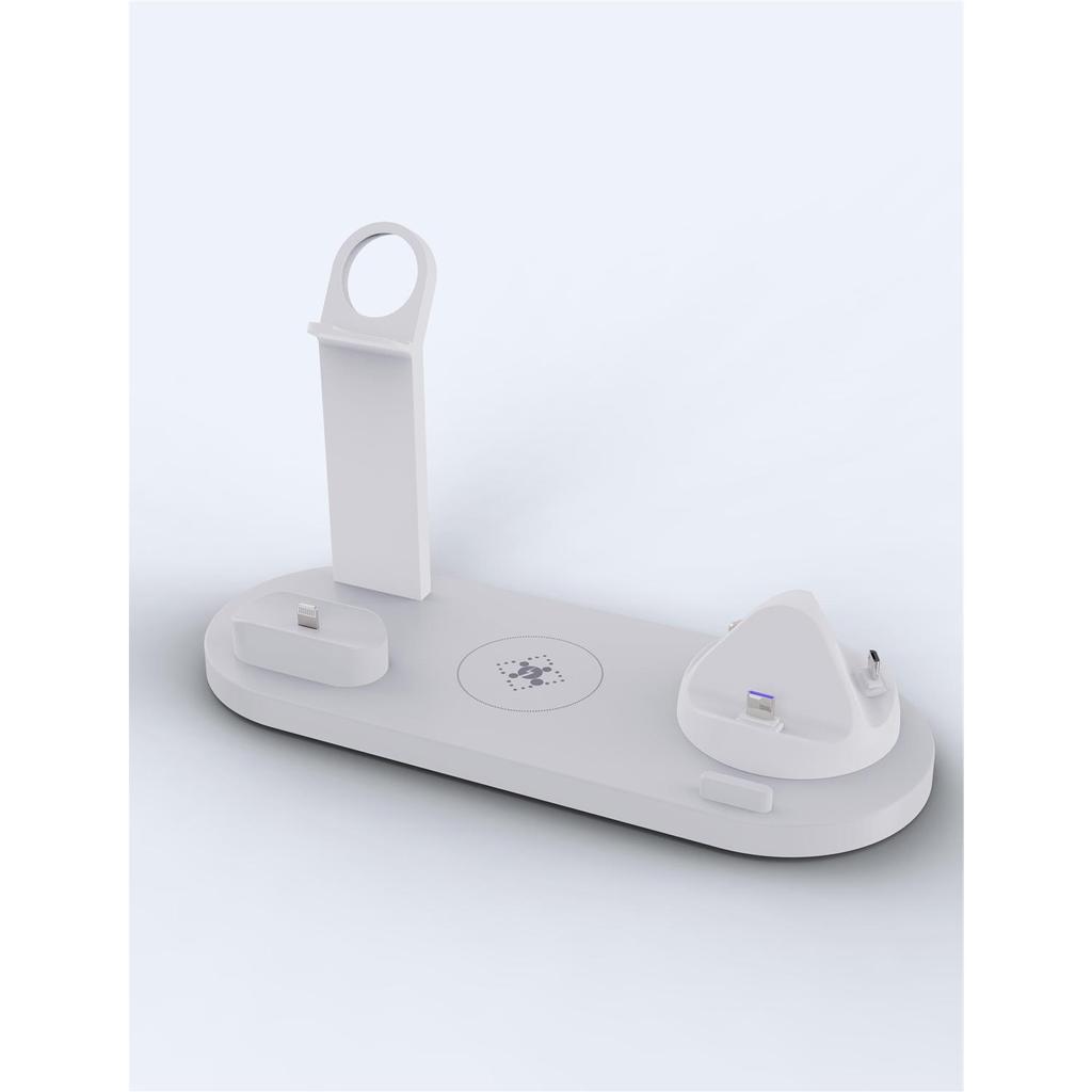 Подставка для быстрого беспроводного зарядного устройства 15 Вт для iPhone 14, 13, 12, 11, 8, Apple Watch, складная зарядная станция 4 в 1 для Airpods Pro iWatch