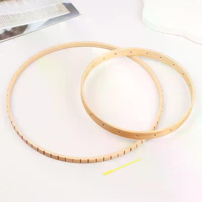 Wooden Round Weaving Hoop Loom Handmade Wall Hanging Craft DIY Home Decor Tool