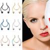 Hot Sale Fake Septum Gifts Non Piercing Stainless Steel Jewelry Nose Ring