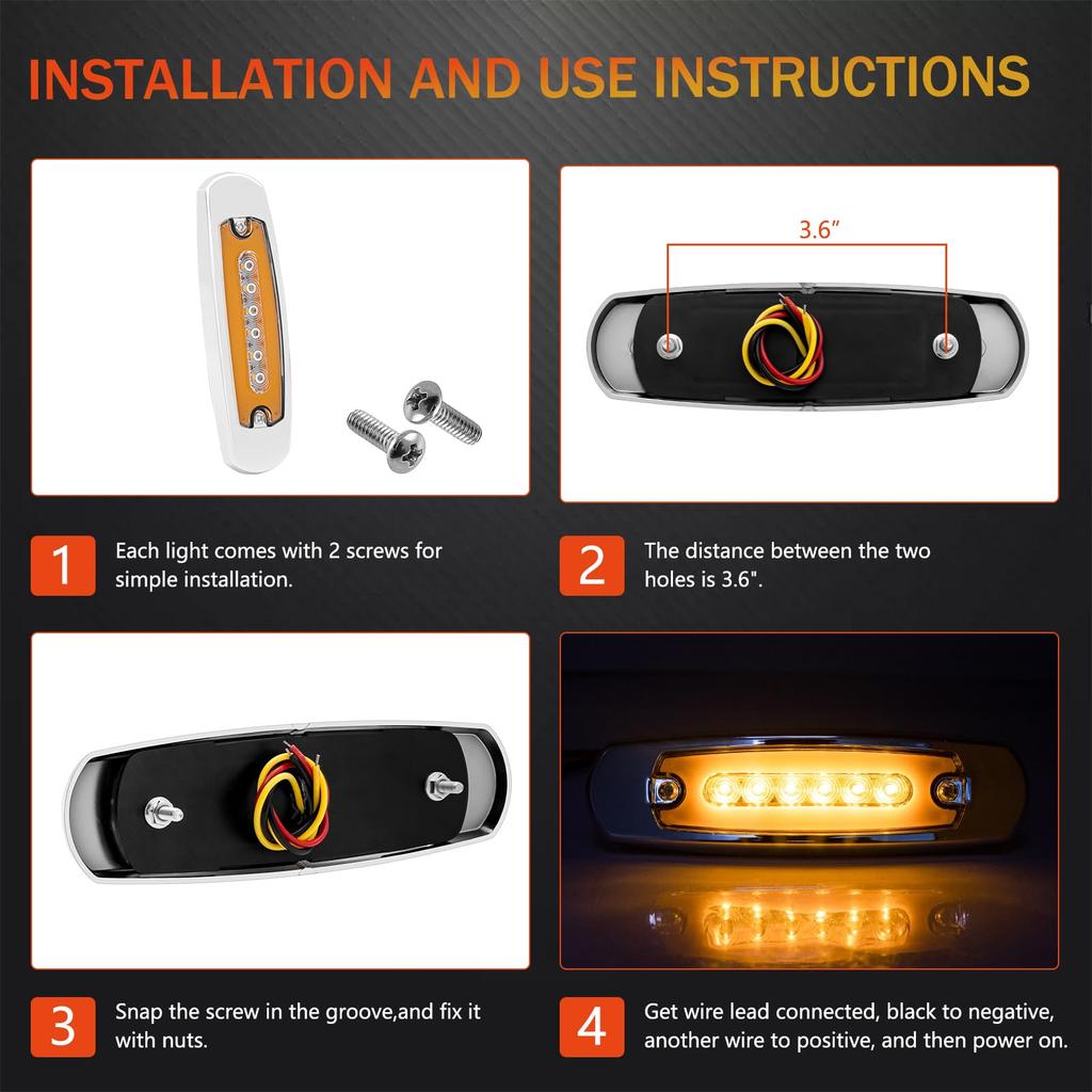 X-STYLE Боковой габаритный фонарь, LED, 12 В, 24 В, Постоянный свет + Последовательный динамический желтый,