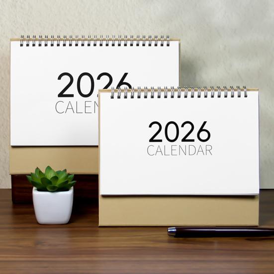 2026 Desk Calendar Spiral Bound January To December 12 Months Weekly Monthly Schedule Planner
