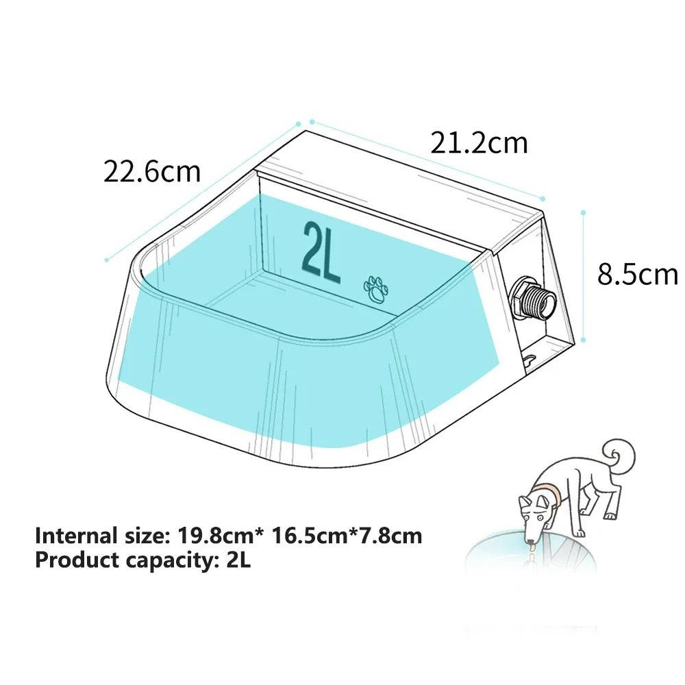 2L Automatic Water Feeder Bowl Auto-Fill Drinker Dog Bowl Pets Reservoir Pet Drinker Bowl Cats
